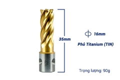 MŨI KHOAN TỪ HSS 16x35mm PHỦ TITANIUM MH35-16