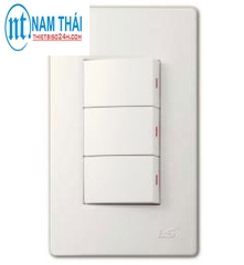 Công tắc ba 1 chiều, 3 gang 1 way switch LS - Korea ( LSV-SB1W3W + LSV-SPSW)