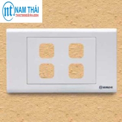 Ổ cắm công tắc Sino - Mặt 4 lỗ - S184/X