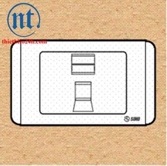 Ổ cắm máy tính 8 dây có nắp che loại đơn - S6831RJ5E