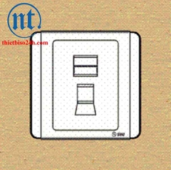 Ổ cắm máy tính 8 dây có nắp che loại đơn - S6631RJ5E