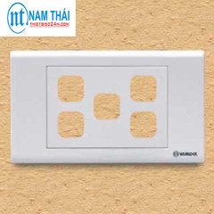 Ổ cắm công tắc Sino - Mặt 5 lỗ - S185/X