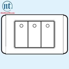 Công tắc ba 2 chiều phím lớn có đèn led xanh - S68DMN3