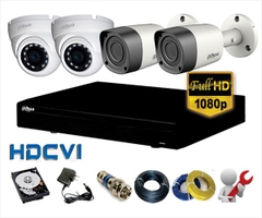 Trọn bộ CAMERA HD1080P DAHUA 1200RP VÀ ĐẦU GHI HCVR7104H-4M