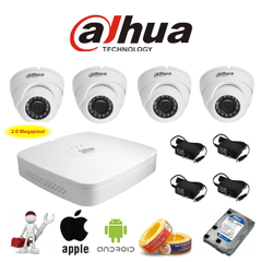 Trọn bộ CAMERA HD1080P DAHUA 1200RP VÀ ĐẦU GHI XVR4104C