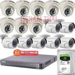 Lắp đặt trọn bộ 15 camera giám sát 1.0M Hikvision