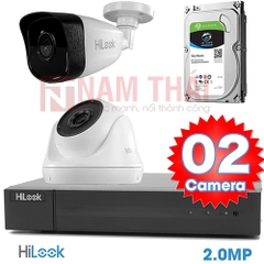 Lắp đặt trọn bộ 2 camera giám sát 2.0 MP HiLook