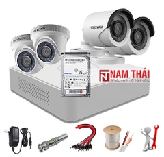 Lắp đặt trọn bộ 2 camera giám sát 8.0MP (4K) siêu nét Hikvision