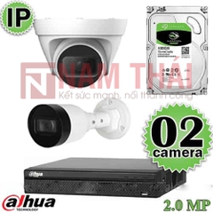 Lắp đặt trọn bộ 2 camera IP giám sát 2.0MP Dahua