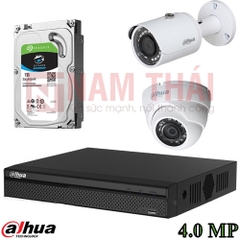 Lắp đặt trọn bộ 2 camera quan sát 4.0MP Dahua