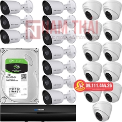 Lắp đặt trọn bộ 21 camera giám sát 2.0M Kbvision