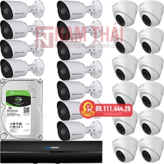 Lắp đặt trọn bộ 23 camera giám sát 2.0M Kbvision