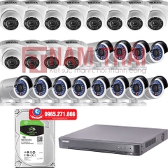 Lắp đặt trọn bộ 24 camera giám sát 2.0M Hikvision