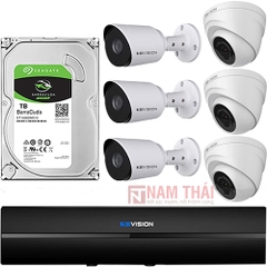 Lắp đặt trọn bộ 6 camera giám sát 2.0MP KBvision