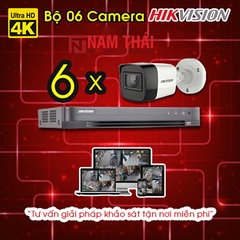 Lắp đặt trọn bộ 6 camera giám sát 8.0MP (4K) siêu nét Hikvision