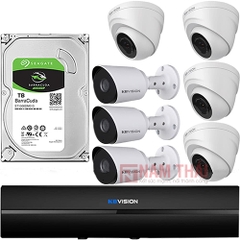 Lắp đặt trọn bộ 7 camera giám sát 2.0MP KBvision