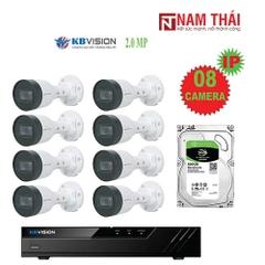 Lắp đặt trọn bộ 8 camera IP giám sát 2.0MP KBvision