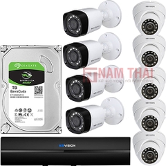 Lắp đặt trọn bộ 9 camera giám sát 1.0M Kbvision