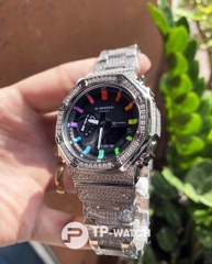 G-Shock GA-2100SKE-7A AP Custom Full Đá Mặt và Dây x Rainbow (Special)