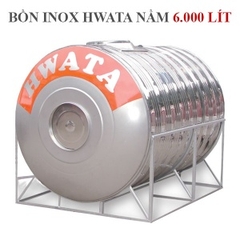 Bồn chứa nước Inox Hwata 6000 lít nằm