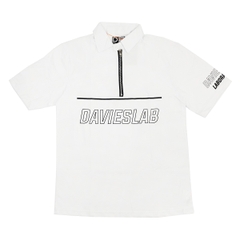 DVSL POLO ZIPPER TEE - WHITE