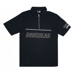 DVSL POLO ZIPPER TEE - BLACK