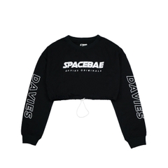 DSS Croptop LS Space Bae-BLACK