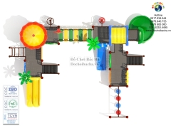 Khu vui chơi liên hoàn 9 khối đa năng A1115