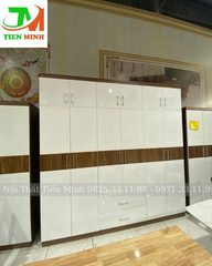 Tủ 6 cánh gỗ MDF có ngăn để chăn 2m4x2m4