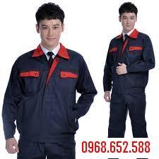 Quần áo bảo hộ lao động phối màu vải pangrim - Kaki|Quần áo bảo hộ lao đông phối màu