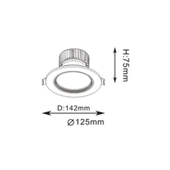 Đèn LED downlight Gsun 9W ánh sáng tỏa GT-LT201-40