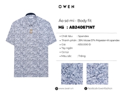 ÁO SƠ MI NGẮN TAY AB240671NT