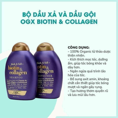 CẶP DẦU GỘI XẢ BIOTIN COLLAGEN OGX 385ML TRỊ RỤNG TÓC