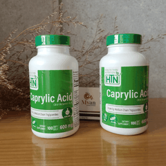 Caprylic Acid 600mg của Mỹ Hỗ trợ trị nấm candida âm đạo