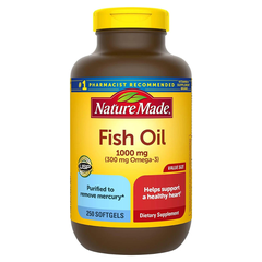 Nature Made Fish Oil 1000mg Omega 3 300mg Dầu Cá Bổ Mắt