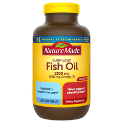 Nature Made Fish Oil 1200mg 360mg Dầu Cá Omega 3 Bổ Mắt