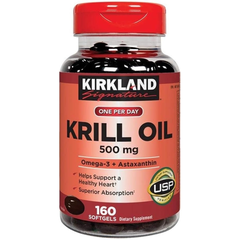 Omega nhuyễn thể của Mỹ Kirkland Krill Oil 500mg 160 viên