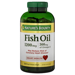 Dầu Cá Natures Bounty 1200mg Omega-3 360mg Phòng Ngừa Tim Mạch