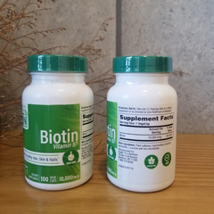 Viên uống Biotin kích mọc tóc, ngăn rụng tóc 10000mcg của Mỹ