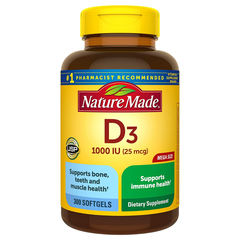 Cách Tăng Chiều Cao ở Tuổi Dậy Thì Với Vitamin D3 1000IU Nature Made