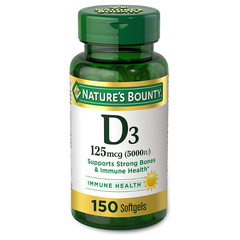 Nature Bounty Vitamin D3 5000IU Phát Triển Chiều Cao Dậy Thì