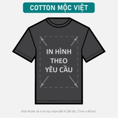 ÁO THUN ĐEN [COTTON MỘC VIỆT] PHOM UNISEX TEE_IN LẺ THEO YÊU CẦU