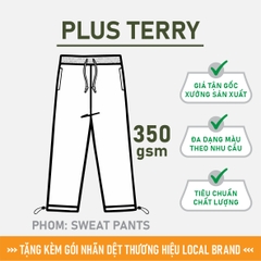 GIA CÔNG PHÔI QUẦN SWEATPANTS TRƠN [PLUS TERRY] PHOM UNISEX_MÀU THEO YÊU CẦU