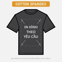 ÁO THUN ĐEN [COTTON SPANDEX] PHOM UNISEX TEE_IN LẺ THEO YÊU CẦU