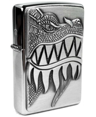 Zippo 28969 – Zippo Dragon Lighters – Fire Breathing Dragon Emblem Brushed Chrome