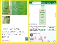 Nước hoa hồng Simple Kind to Skin Soothing Facial Toner