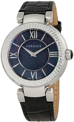 Đồng hồ nữ Versace Leda Black Mother Pearl Dial Ladies Leather Watch VNC180017