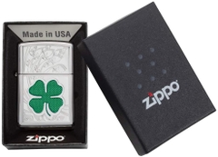 Zippo 24669 - Zippo Clover High Polish Chrome Design