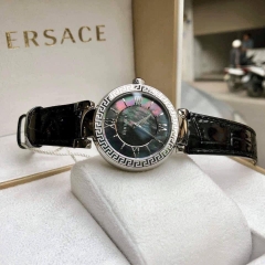 Đồng hồ nữ Versace Leda Black Mother Pearl Dial Ladies Leather Watch VNC180017