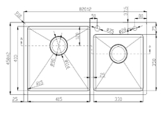 Chậu rửa bát Konox Overmount sink KN8245DO